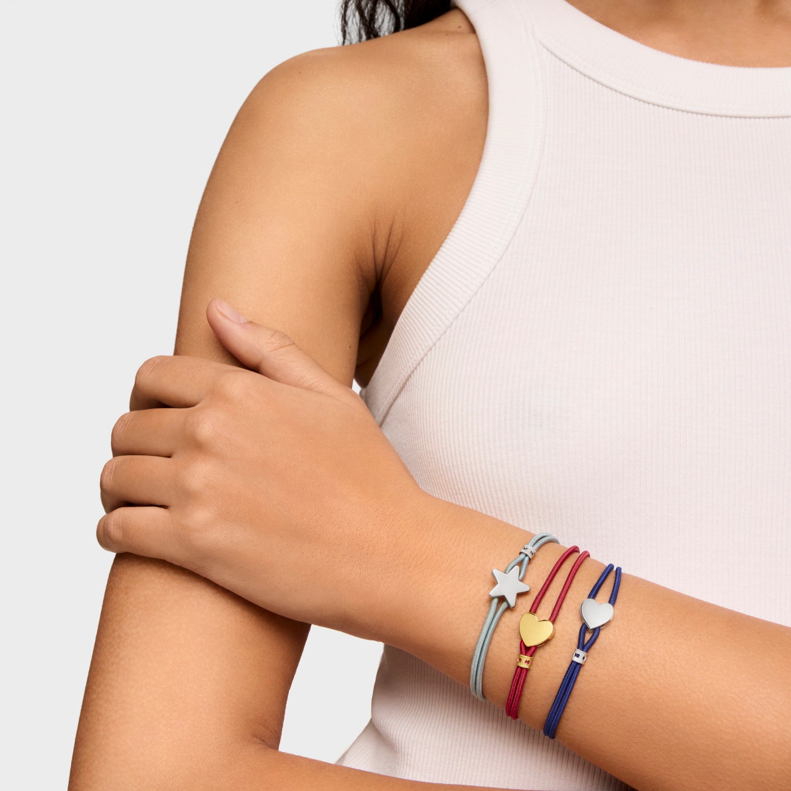 טואוס צמיד לב מוורמיל Sweet Dolls אלסטי אדום