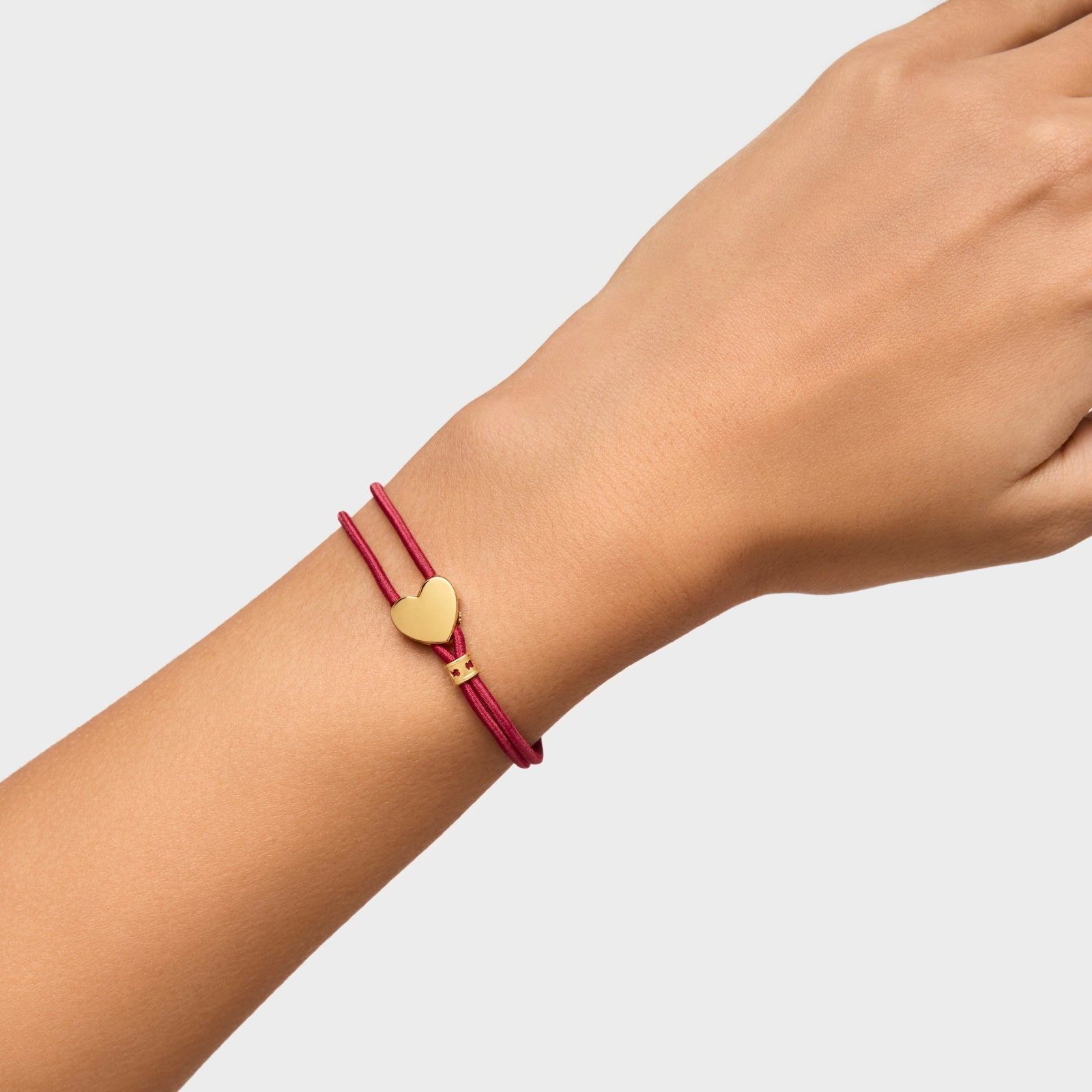 טואוס צמיד לב מוורמיל Sweet Dolls אלסטי אדום