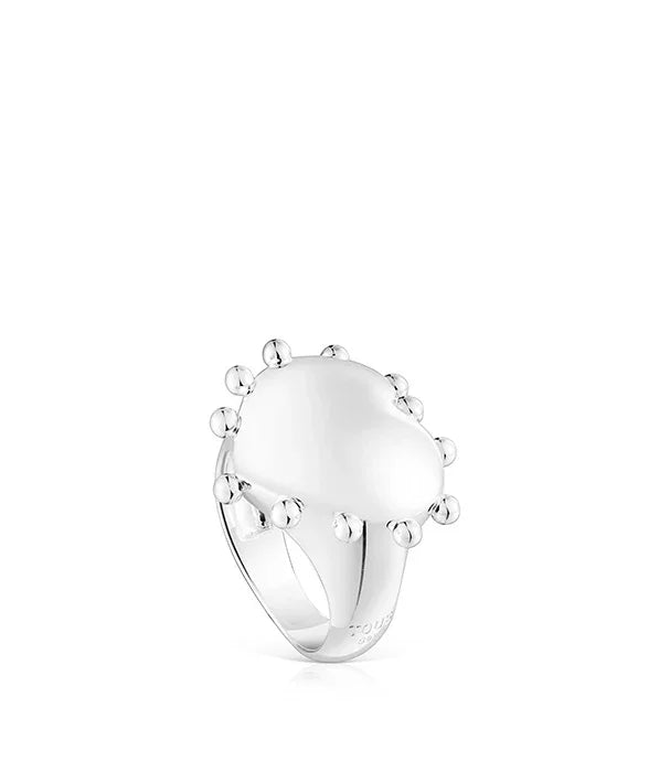 טבעת כסף יוקרתית מעוצבת עם כדורים, תכשיטי אופנה מהמובילים באתר CHOZEN