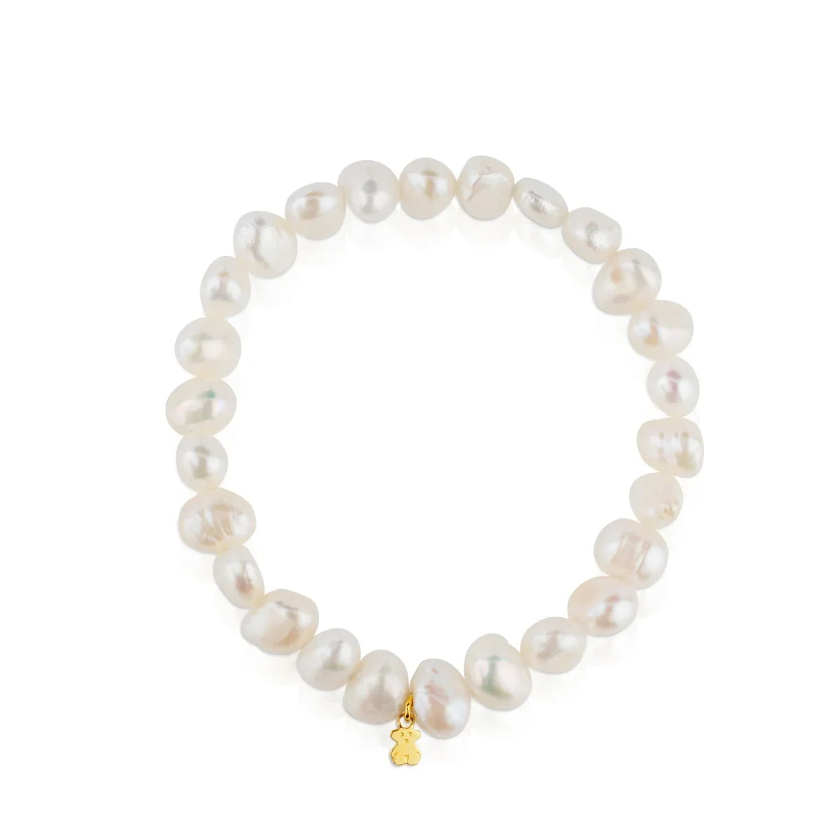 צמיד פנינים עם תליון דובי זהב, תכשיט יוקרתי מהמותגים המובילים של CHOZEN