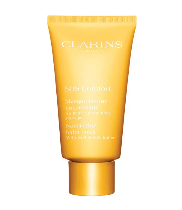 מסכת הזנה SOS Comfort של קלרינס בצבע צהוב, מוצר טיפוח מבית מותג עולמי ב-CHOZEN