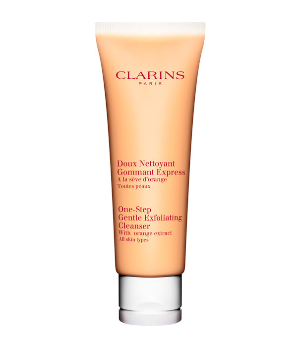 קלרינס ניקוי בשלב אחד סבון מקציף וגרגירים עדינים עם תמצית תפוז - CHOZEN