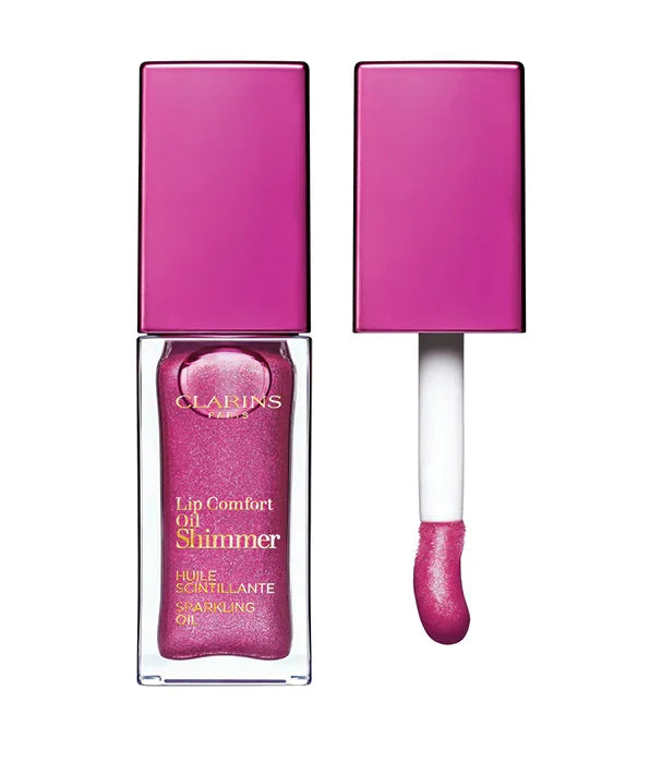 שמן שפתיים ורוד מבריק של קלרינס, Clarins Lip Comfort Oil Shimmer, מוצר יופי CHOZEN