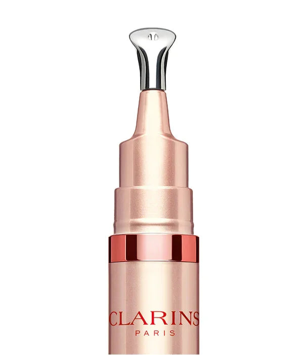 סרום עיניים יוקרתי של Clarins פריז, עיצוב זהוב מבריק, מוצר קוסמטיקה יוקרתי ב-CHOZEN