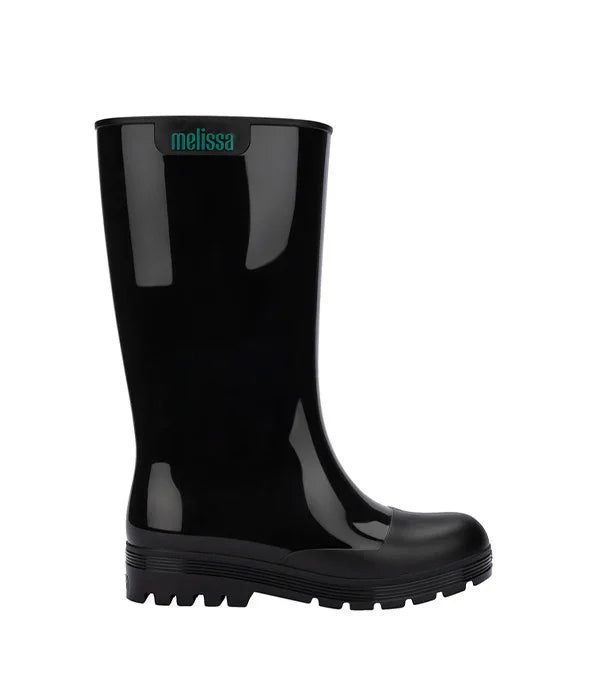 מגף גשם שחור לנשים melissa בעיצוב מודרני, נמכר ב-CHOZEN קבוצת אלפא