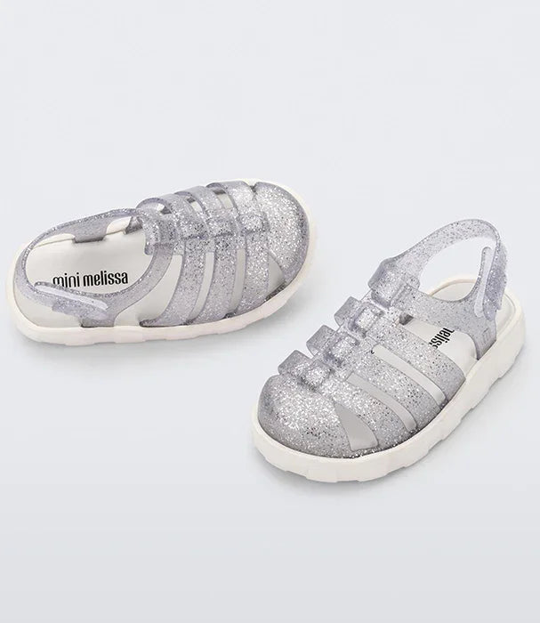 נעלי ילדים כסופות עם נצנצים mini melissa מבית מותגי CHOZEN