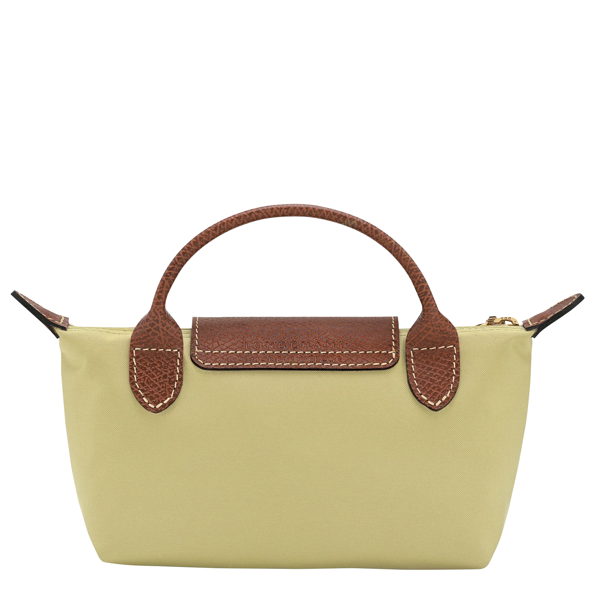 תיק יד לנשים בצבע בז׳ עם ידיות ועיטורים חומים, מותג אופנה יוקרתי ב-CHOZEN