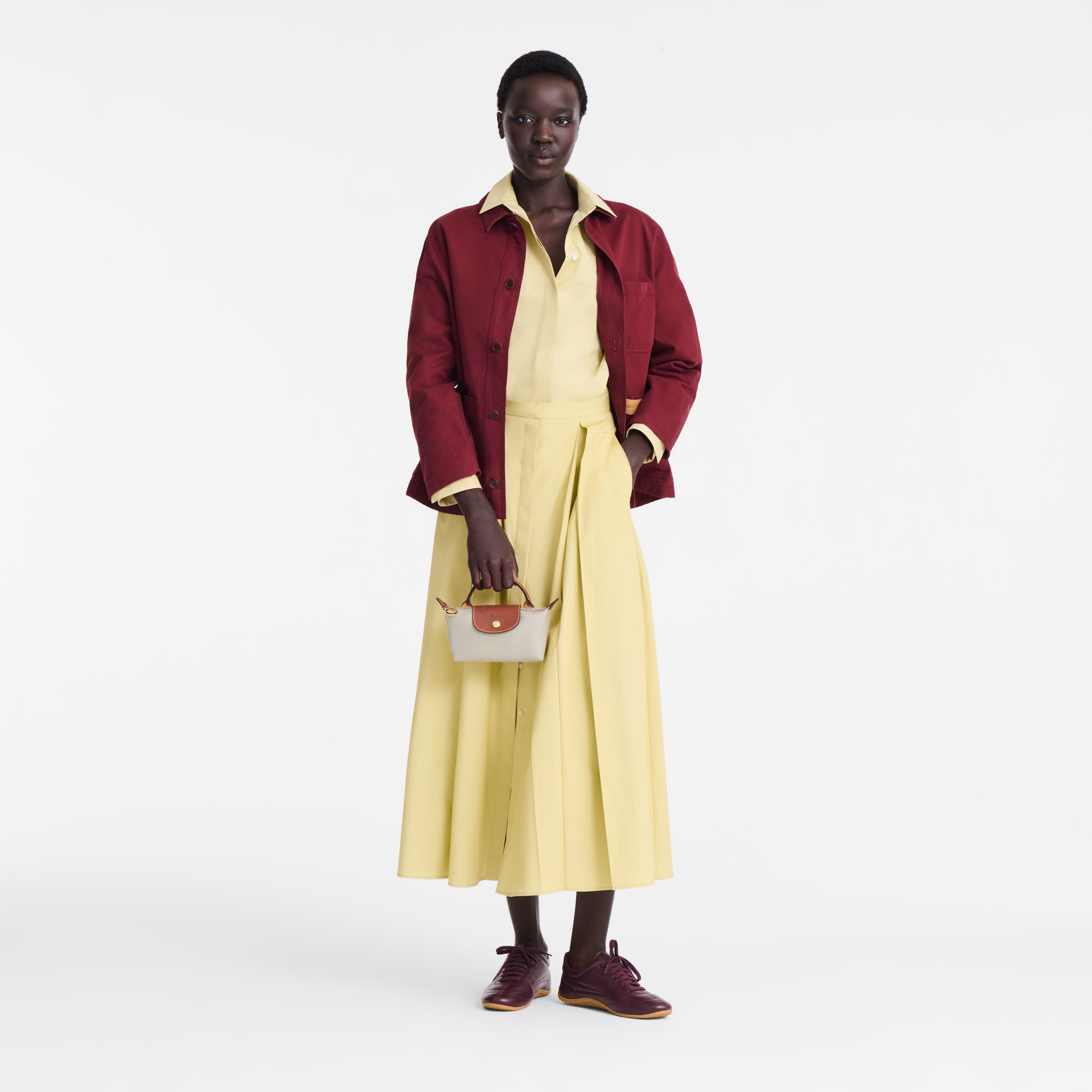 לונגשאמפ פאוץ' Le Pliage Original אפור בהיר