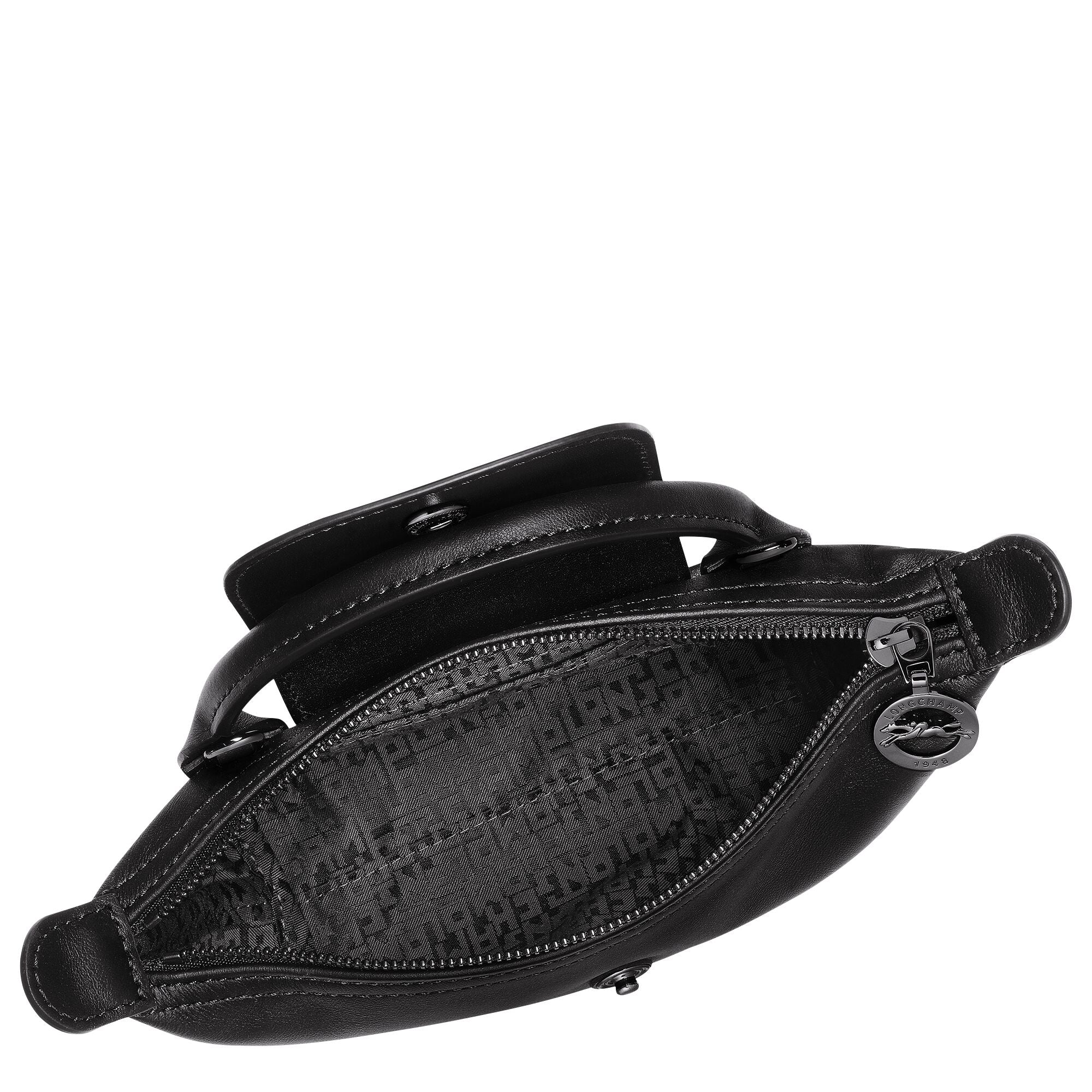 לונגשאמפ פאוץ' מעור Le Pliage Xtra XS שחור - CHOZEN