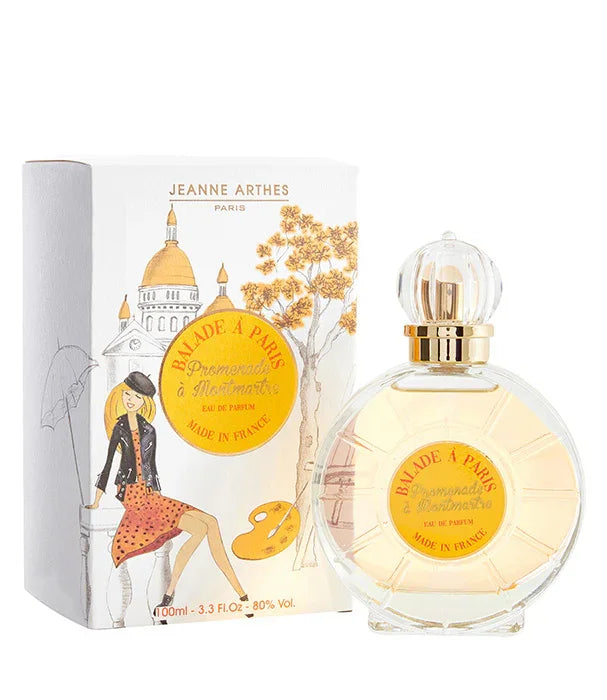 בושם Jeanne Arthes Balade à Paris על רקע אריזתו, מבית CHOZEN, יבואן רשמי בישראל