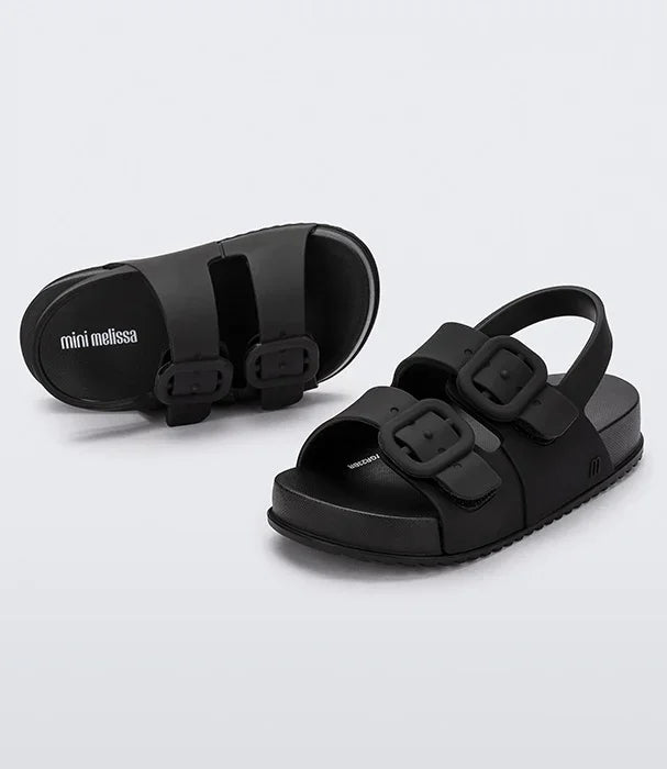 סנדלי mini melissa שחורים עם שתי אבזמים, קיץ אופנה ילדים, קבוצת אלפא CHOZEN
