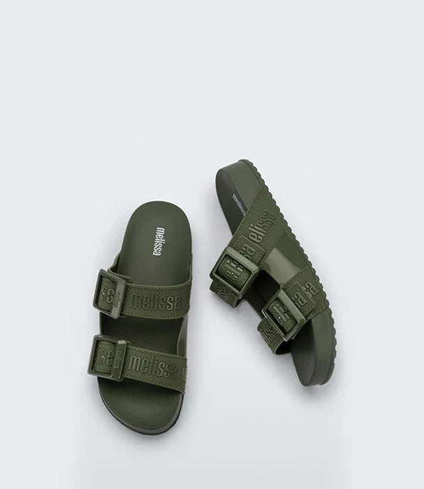 סנדלים ירוקים לנשים melissa עם רצועות כפולה, מבית קבוצת אלפא, CHOZEN