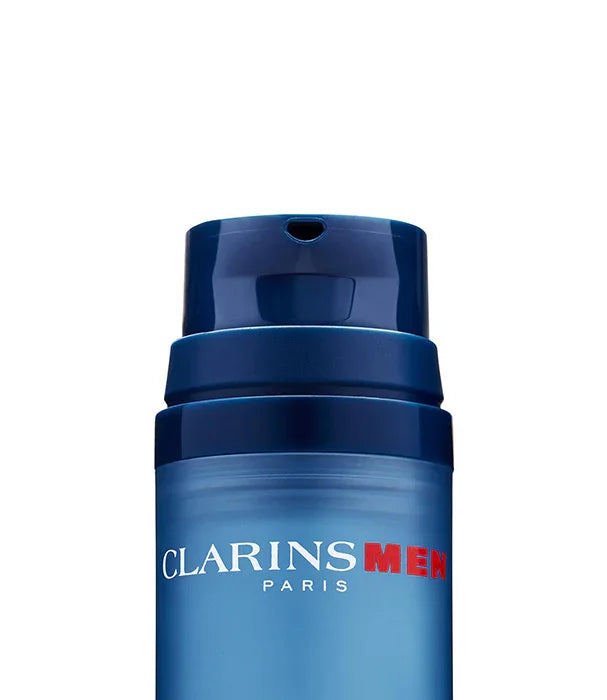 בקבוק כחול של קרם פנים קלרינס גברים ClarinsMen Paris, מוצר טיפוח יוקרתי באתר CHOZEN