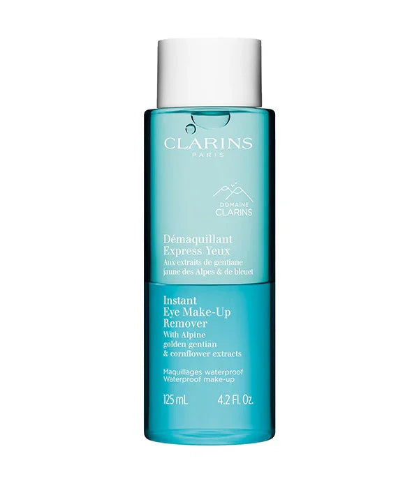 מסיר איפור עיניים קלרינס Clarins, בקבוק כחול 125 מ"ל, מוצר טיפוח מהמותגים המובילים ב-CHOZEN