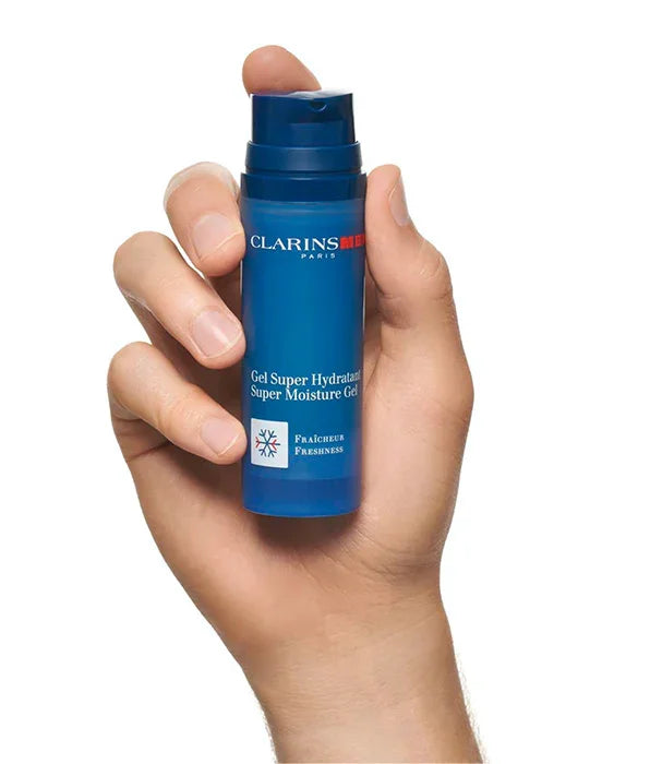 יד מחזיקה ג'ל לחות קלרינס כחול, מוצר טיפוח מבית המותגים המובילים ב-CHOZEN