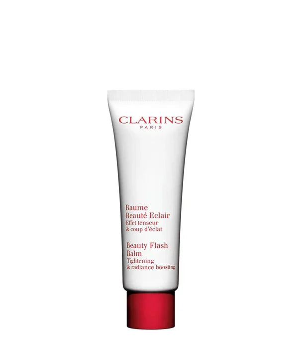 קרם יופי לפנים Clarins Beauty Flash Balm על רקע לבן, מותג יוקרה באתר CHOZEN