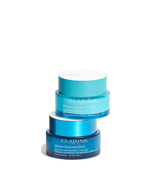 קלרינס HYDRA ESSENTIEL קרם יום בגימור משי לעור רגיל עד יבש עם SPF15