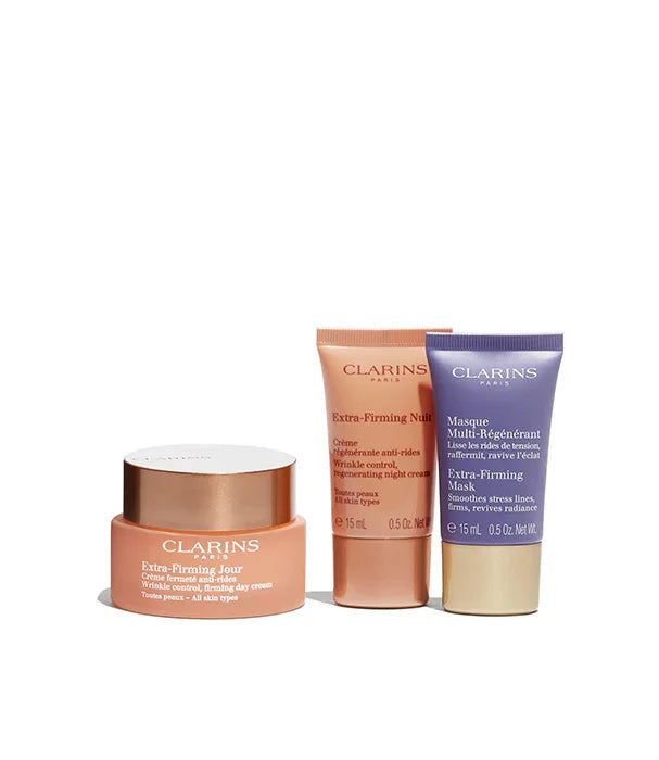 מארז מוצרי טיפוח Clarins, קרם פנים ו-2 מסכות, מתוך מותגים מובילים באתר CHOZEN