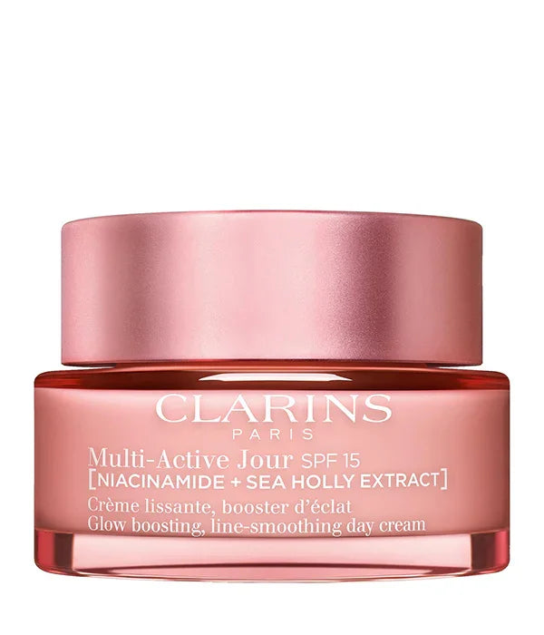 קרם יום קלרינס Multi-Active Jour SPF 15 במארז ורוד, קוסמטיקה CHOZEN