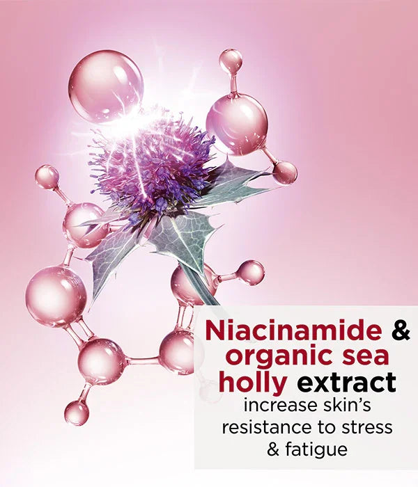 מולקולה ורודה עם קוציץ ים ותמצית ניאצינמיד בויזואל קוסמטי של CHOZEN