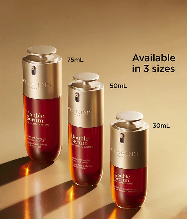 סרום פנים Double Serum מבית Clarins בשלושה גדלים, מוצר טיפוח יוקרתי ב-CHOZEN