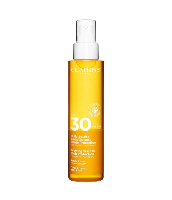 שמן הגנה מהשמש קלרינס SPF 30 גוף ושיער, מוצר יוקרה מהמותגים המובילים ב-CHOZEN