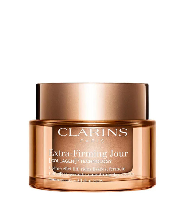 קרם אנטי אייג'ינג CLARINS Extra-Firming Jour בצנצנת זהב, מותג יופי עולמי ב-CHOZEN