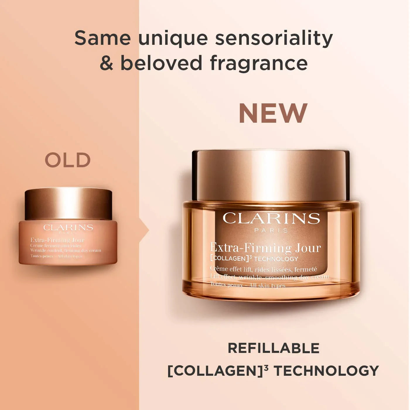 קרם לחות לפנים Clarins Extra-Firming Jour בעיצוב חדש, מוצרי טיפוח יוקרתיים CHOZEN