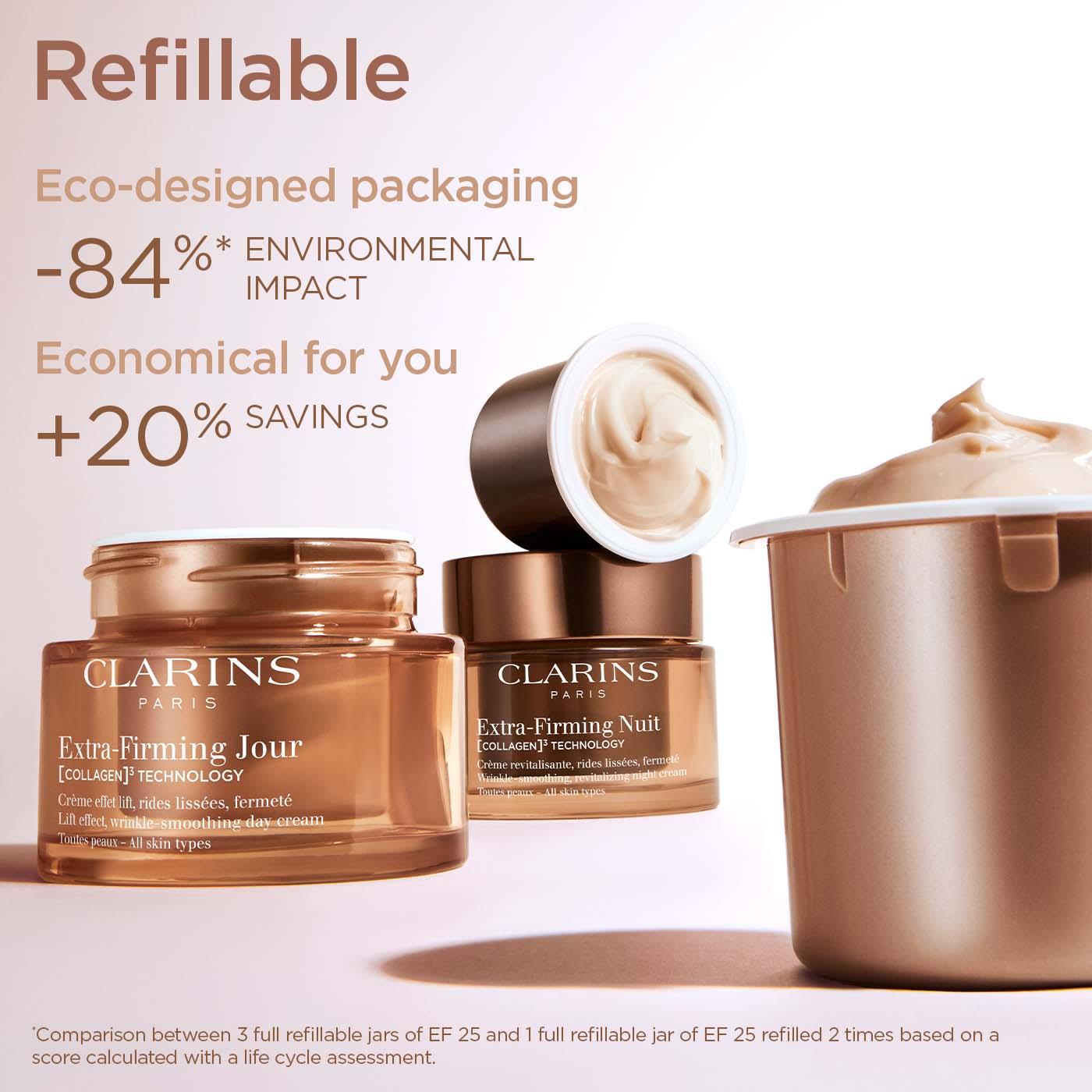 קרמי Clarins במילוי חוזר, אריזות אקו-ידידותיות, מוצרי טיפוח מובילים מבית CHOZEN