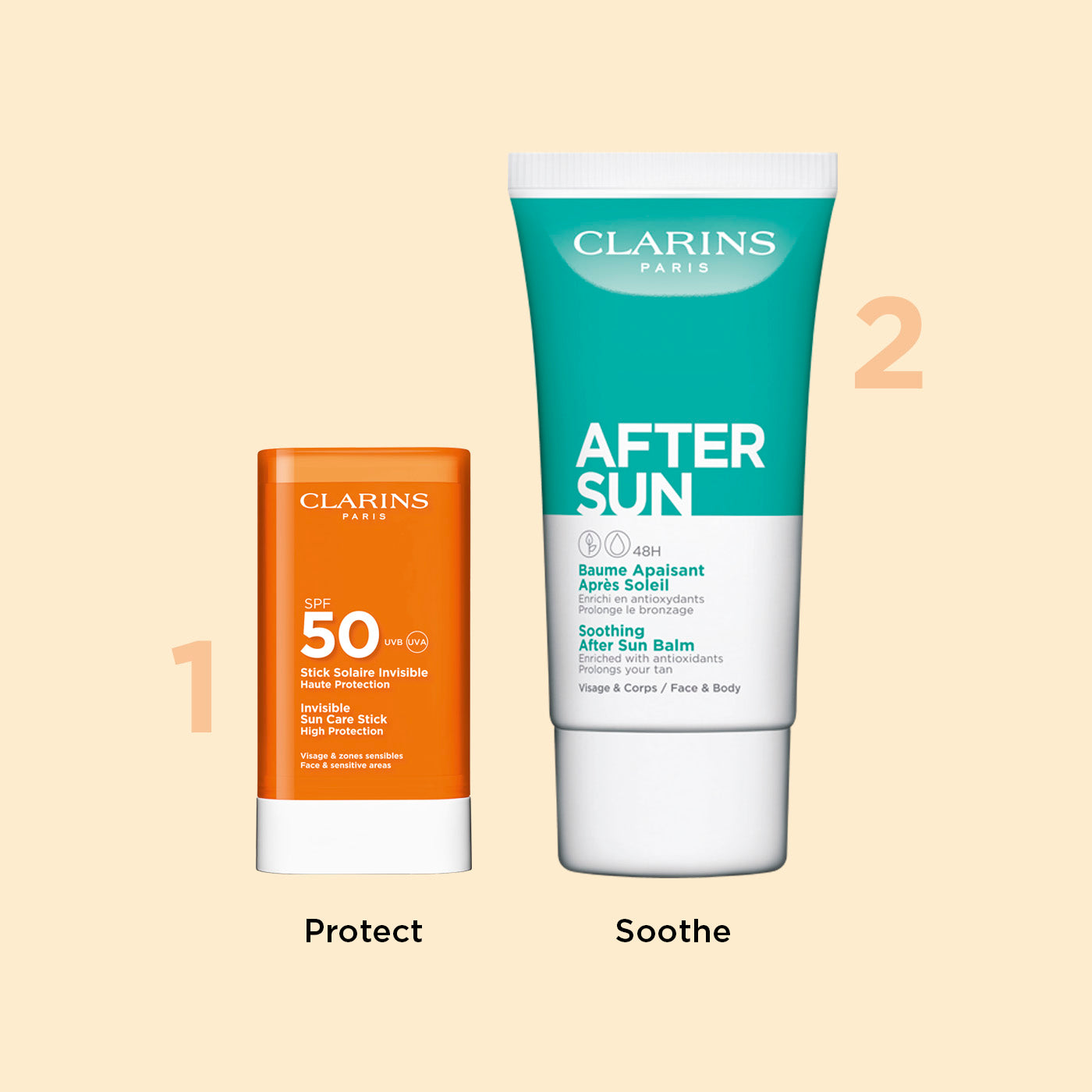 קלרינס סטיק הגנה לפנים SPF50