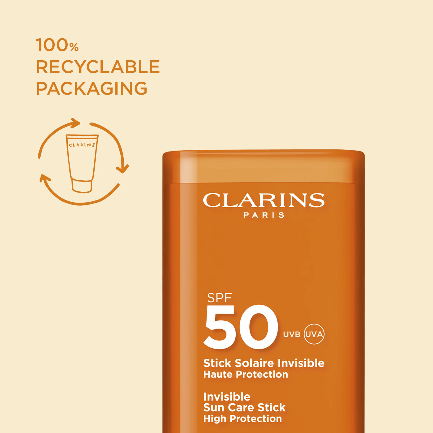 קלרינס סטיק הגנה לפנים SPF50