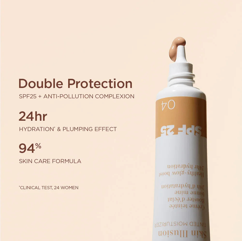 קרם לחות עם גוון SPF25 מבית קבוצת אלפא, הגנה כפולה, לחות 24 שעות, פורמולה 94% טיפוח עור