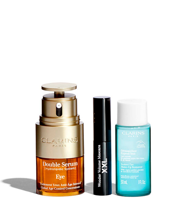 קלרינס מארז דאבל סרום ומסקרה