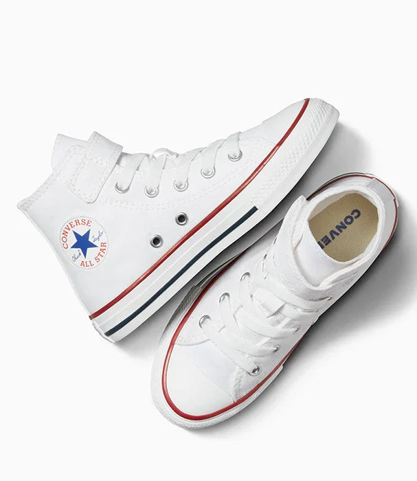 סניקרס קונברס גבוהות בצבע לבן, לוגו CONVERSE ALL STAR, אופנה לנשים ולגברים אצל CHOZEN