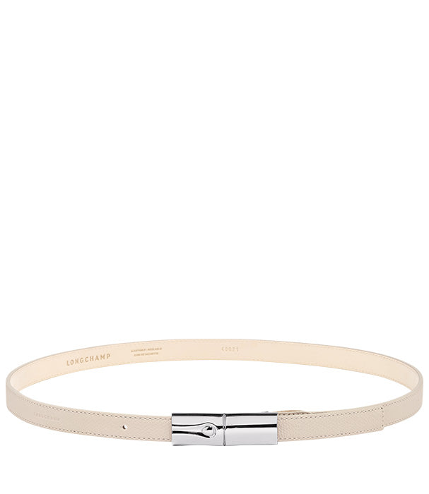 לונגשאמפ חגורה מעור Le Roseau שמנת - CHOZEN