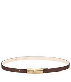 חגורת עור חומה LONGCHAMP עם אבזם זהב יוקרתי, מבית קבוצת אלפא CHOZEN