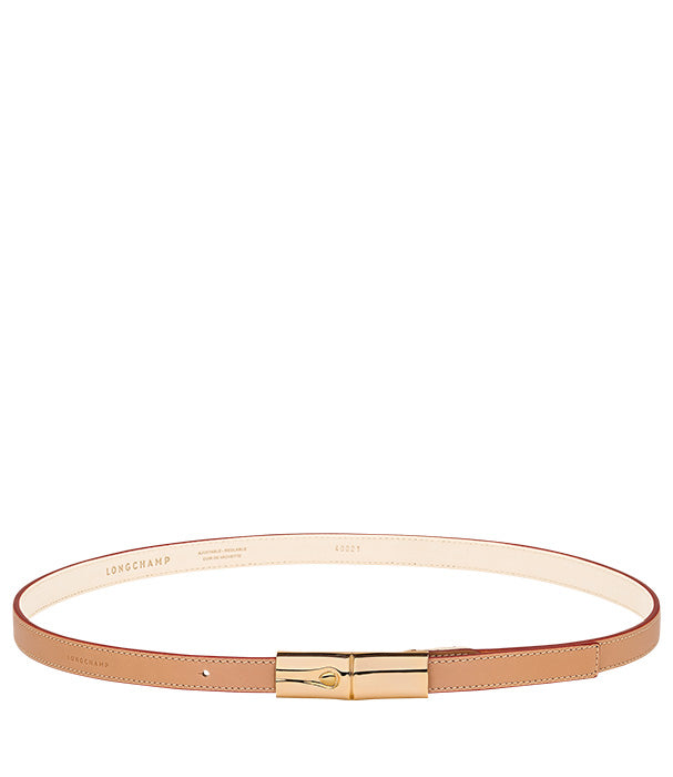 לונגשאמפ חגורה מעור Le Roseau חום בהיר - CHOZEN