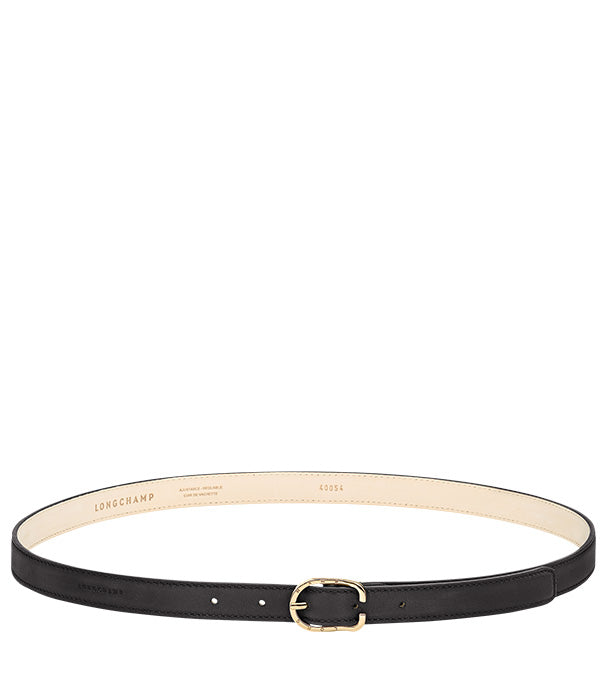 לונגשאמפ חגורה מעור לנשים שחור