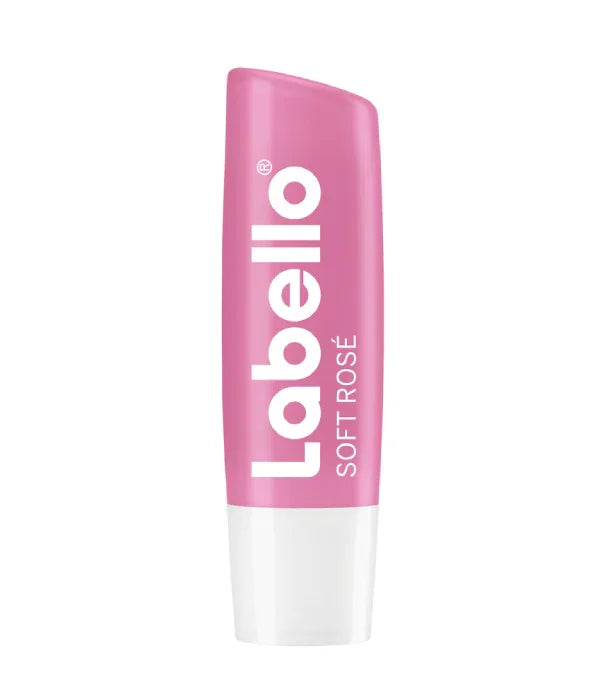 ליפסטיק לחות Labello Soft Rosé ורוד בעיצוב מודרני, מוצר יופי בינלאומי מחנות CHOZEN
