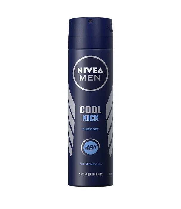 דאודורנט Nivea Men Cool Kick אנטי פרספירנט לגברים, עיצוב כחול, מוצר טיפוח מייבוא קבוצת אלפא