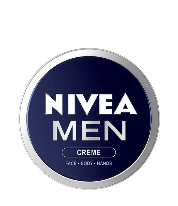 קרם גברים ניבאה MEN באריזה עגולה, מוצר טיפוח לגוף, ידיים ופנים מבית מותג מוביל ב-CHOZEN