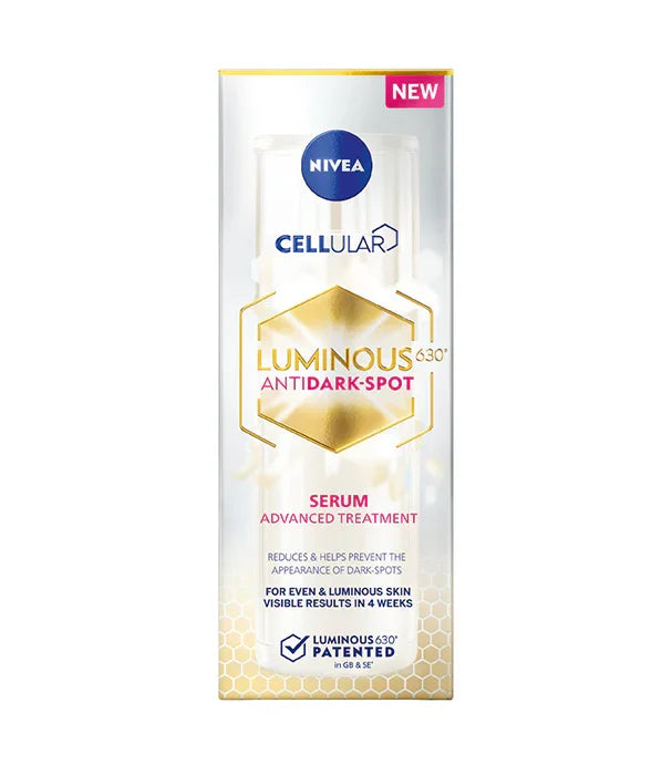 סרום NIVEA CELLULAR LUMINOUS630 נגד כתמים כהים, טיפול מתקדם, מוצר טיפוח מהיבואן הרשמי CHOZEN