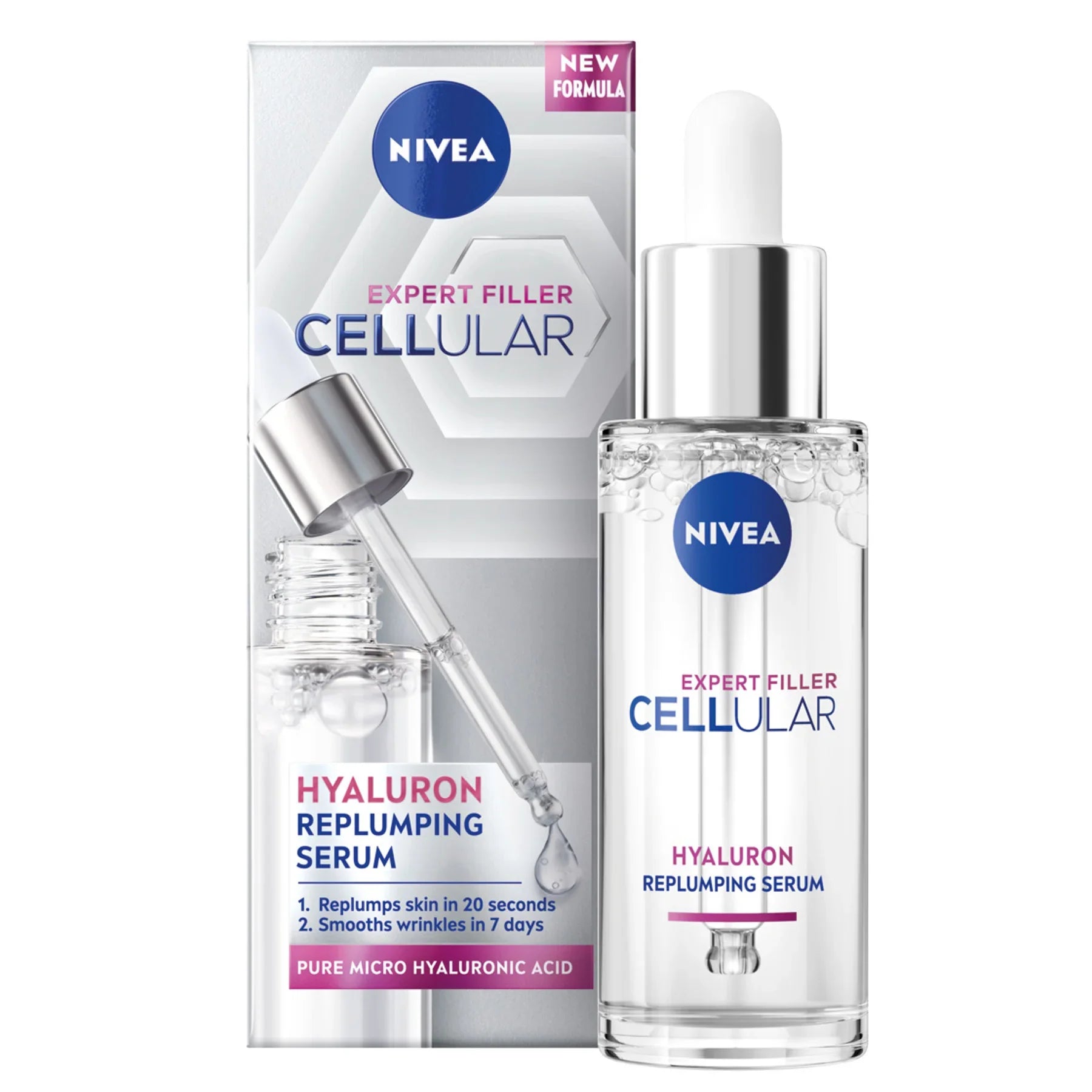 סרום היאלורון NIVEA CELLULAR לטיפוח עור הפנים מבית המותגים המובילים CHOZEN