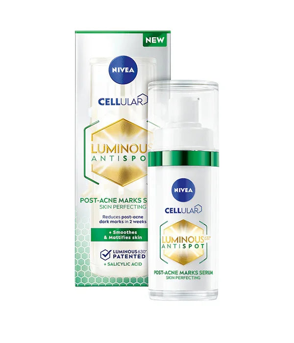 סרום לטיפול בכתמי אקנה נעורים מבית ניבה, אנטי כתמים, לעור חלק ואחיד