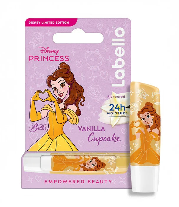 שפתון Labello דיסני בל נסיכת דיסני, וונילה קאפייק, לחות ל-24 שעות, מוצר ייבוא קבוצת אלפא