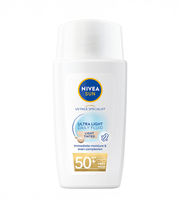 ניביאה סאן קרם הגנה לפנים SPF 50+ אולטרה לייט טינט אצל CHOZEN, מותגים מובילים