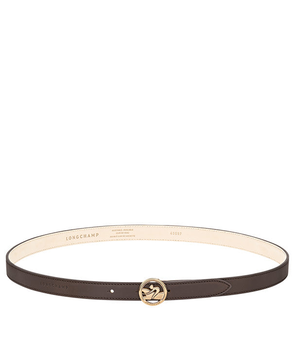 לונגשאמפ חגורה מעור לנשים חום כהה