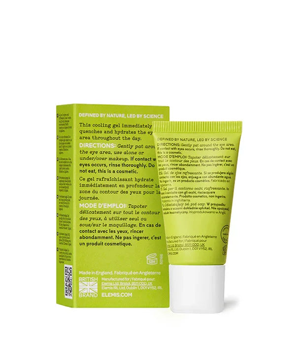 ג'ל עיניים סופרפוד MATCHA EYE DEW מבית ELEMIS, אריזה ירוקה, מוצר טיפוח מקבוצת אלפא