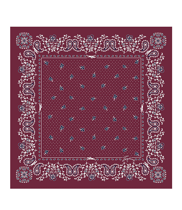לונגשאמפ צעיף משי French Bandana בורדו