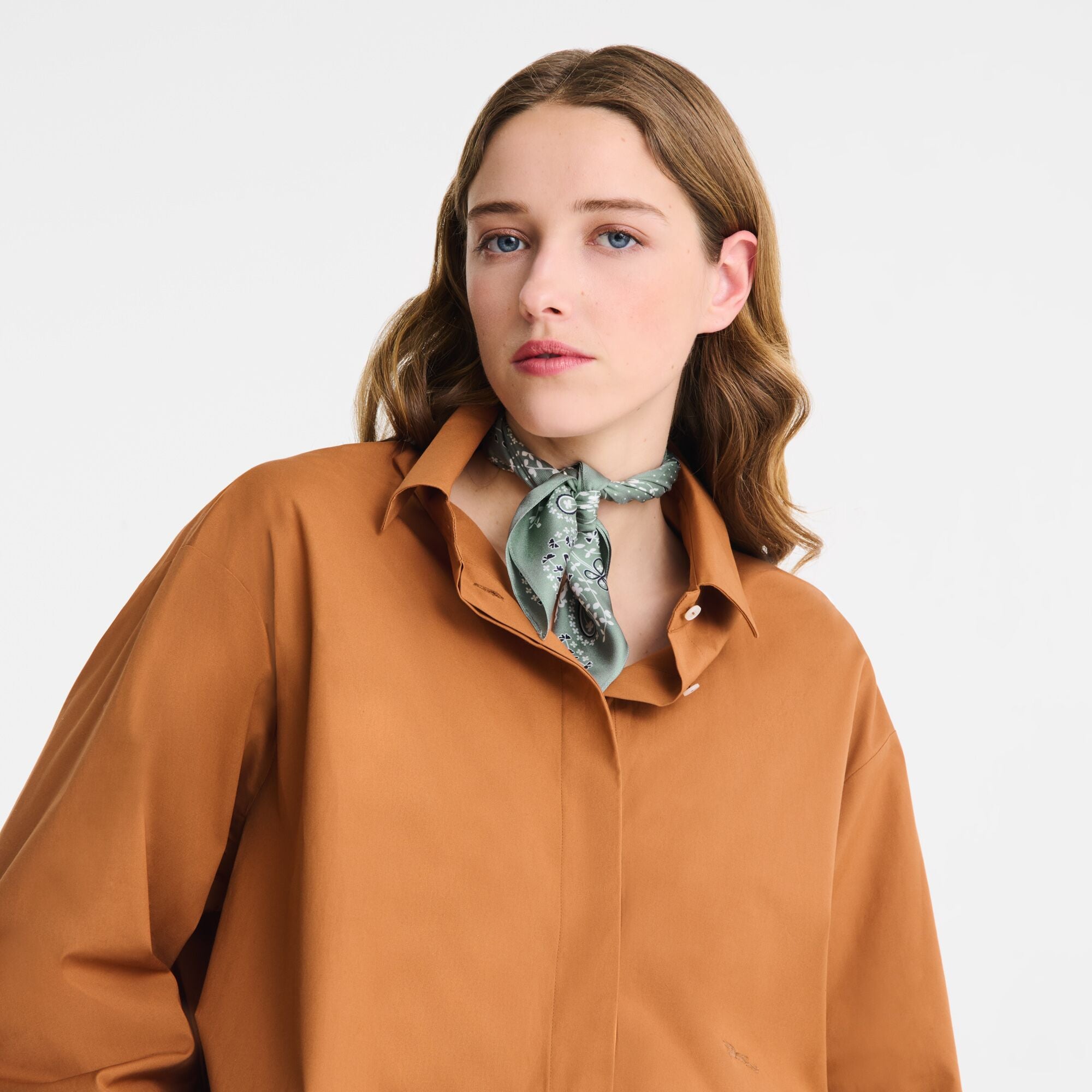 לונגשאמפ צעיף משי French Bandana ירוק